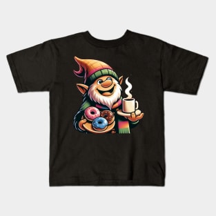 Coffee and Donut Gnome Kids T-Shirt